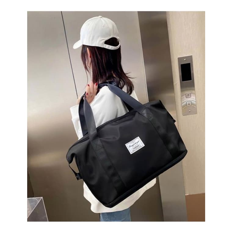 Bolsa Viagem Grande Esporte Expansível Dobrável com Bolso Traseiro p/ Documentos