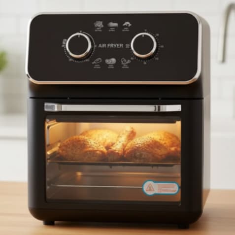 Fritadeira Elétrica Airfryer Forno Over 12l - Homeland Cor Preto