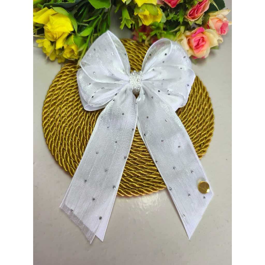 Laço de Cabelo Cruzado Luxo, Estilo Boutique - Bico de Pato e Tiara - Adulto e Infantil.