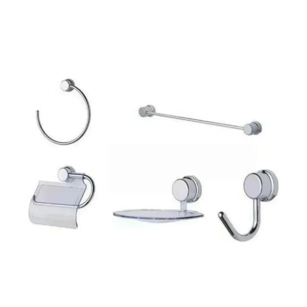 Kit 5 Peças Acessório Para Banheiro - Casa Do Reparo
