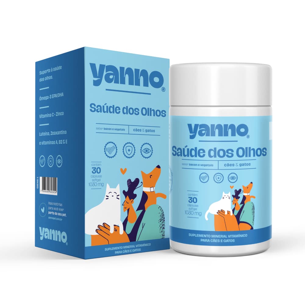 Suplemento Saúde dos Olhos | Cães e Gatos | Antioxidante & Suporte à Visão | Luteína/Zeaxantina, Ômega-3 | 30 Cáps