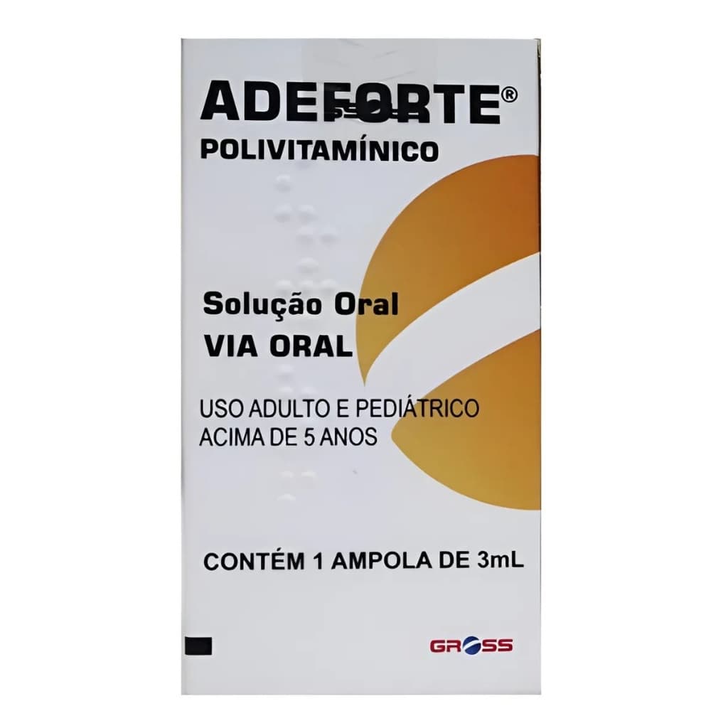 Polivitaminico Adeforte 1 Ampola com 3ML ENVIO IMEDIATO NOTA FISCAL