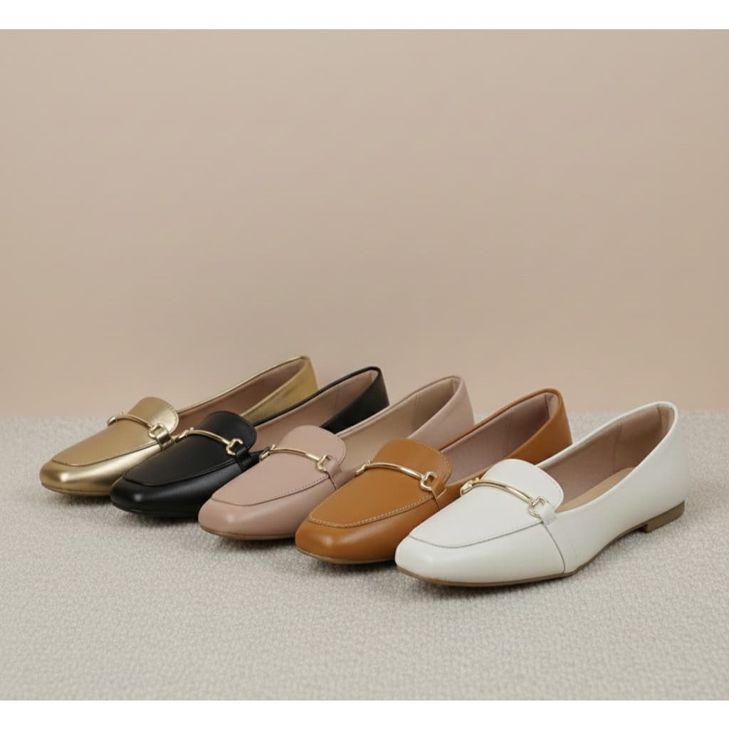 Sapatilha Mocassim Feminina Enfeite Dourado Elegante