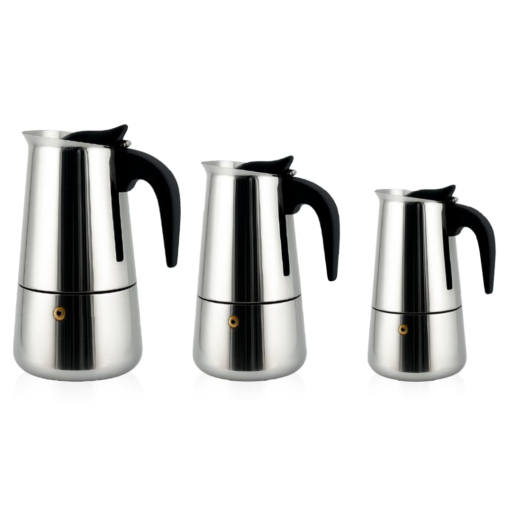 Cafeteira Expresso Italiana 600ml Aço Inox – Faz até 12 Xícaras de Café