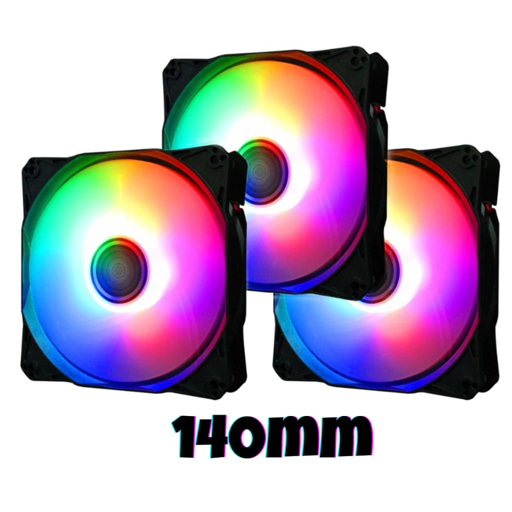 Cooler Fan 4 Led 3cores 14cm 140mm Gabinete Ventoinha