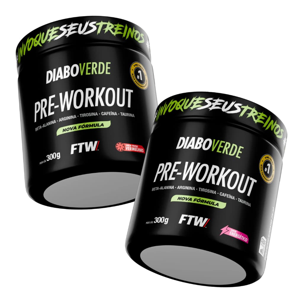 Kit 2x Pré-Treino Diabo Verde FTW 300g