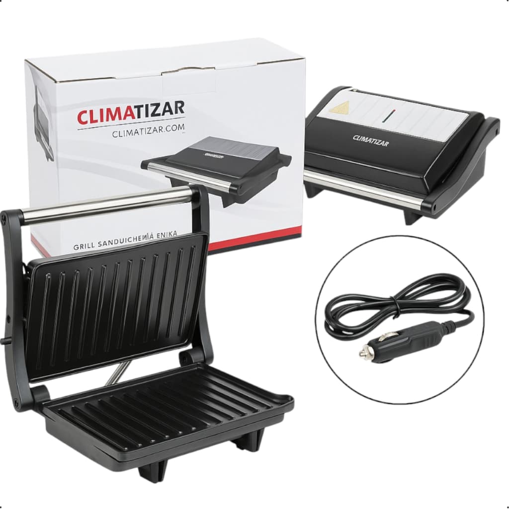 Grill Sanduicheira Misteira Portatil Antiaderente Caminhão Motorhome Acampamento Climatizar