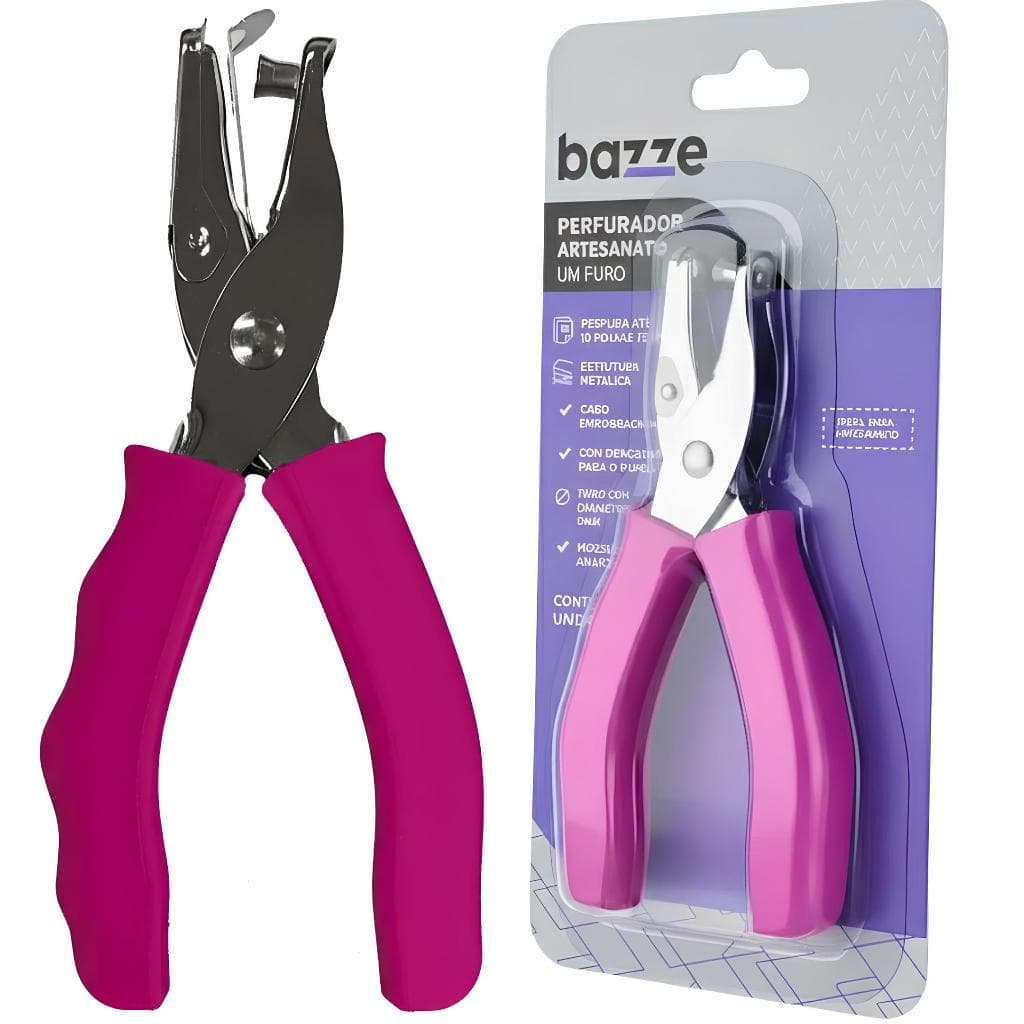 Perfurador De Papel 1 Furo 6mm Circulo Scrapbook Eva Artesanato Cabo Emborrachado