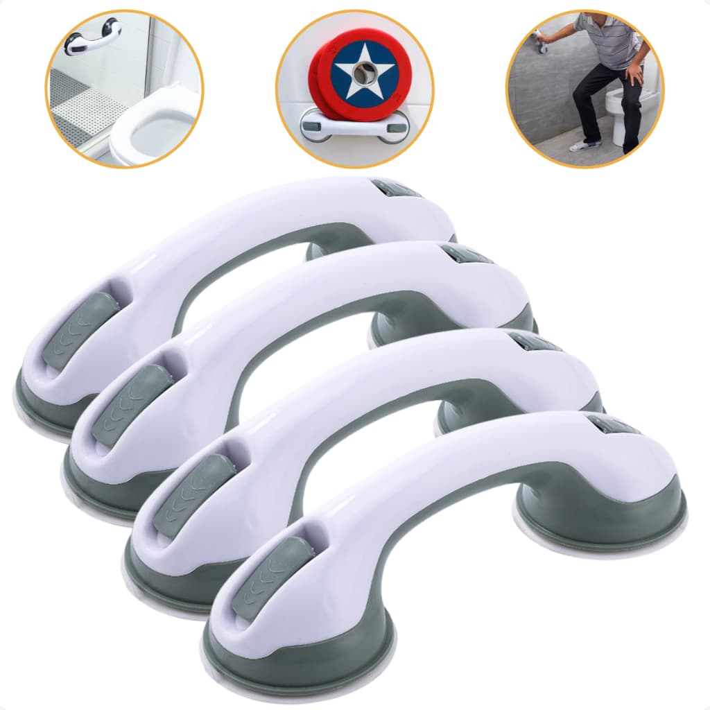 Apoio Com Ventosa Barra Portatil Banheiro Box Cozinha Suporte Corrimão Idoso Criança Deficiente Segurança Reforçada