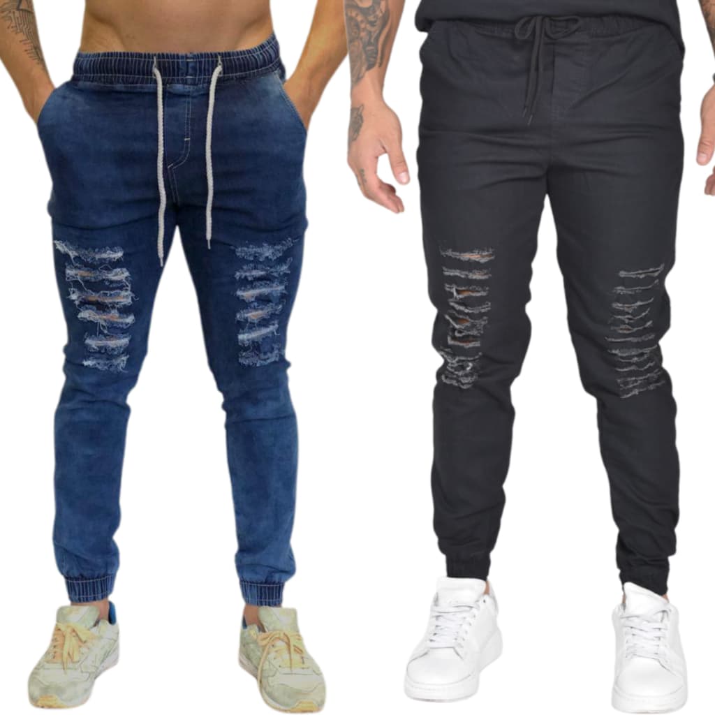 Kit 2 Calças Jogger Jogador 2026 Black Oferta