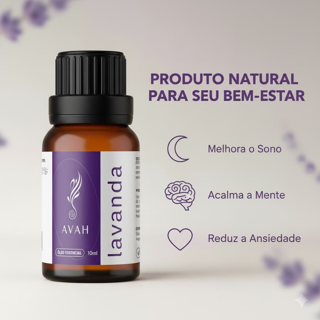 Óleo Essencial Lavanda para Dormir e Ansiedade | 100% Puro e Natural | Aromaterapia Relaxante
