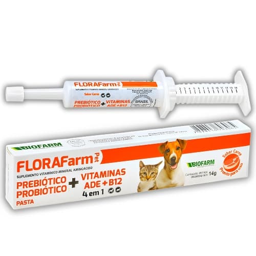 Suplemento FLORAFarm Biofarm para Cães e Gatos – Vitaminas, Minerais e Probióticos