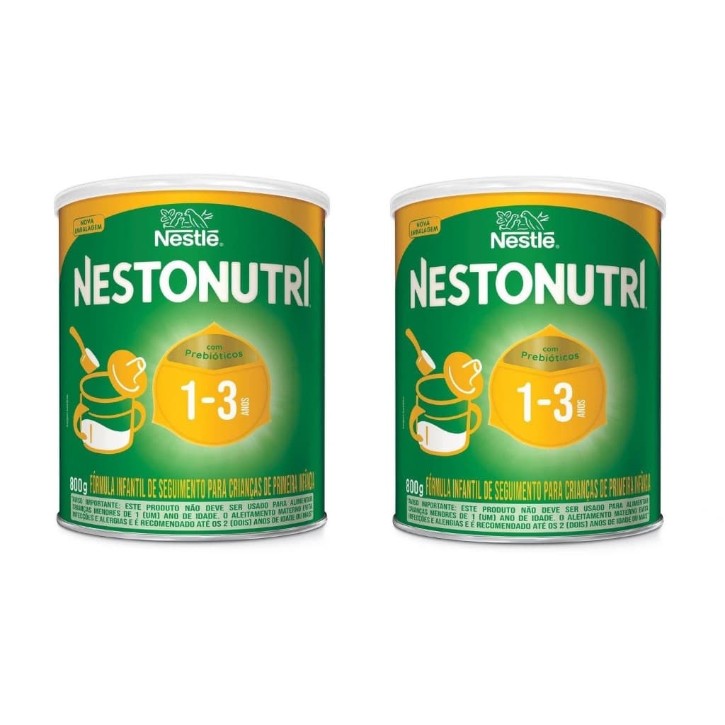 Kit com 2 Latas Fórmula Infantil NESTONUTRI 1 a 3 Anos 800g cada