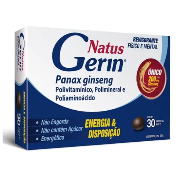 SUPLEMENTO ALIMENTAR NATUS GERIN 30 CAPS