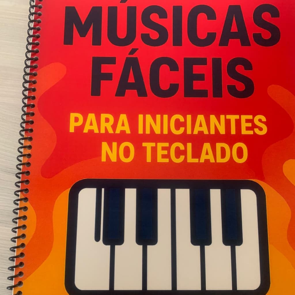 Caderno de Cifras Musicas Fáceis para iniciantes no teclado
