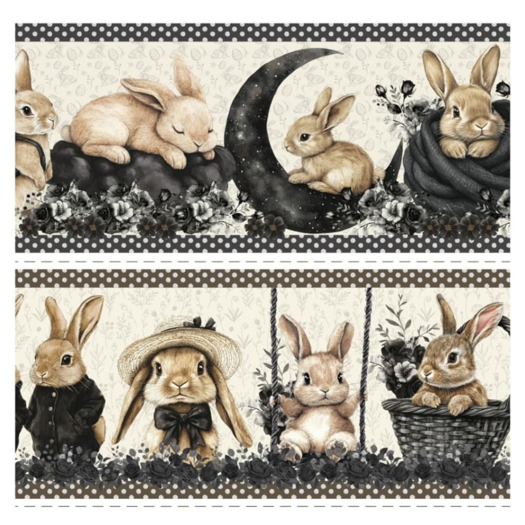 Tricoline Digital Barrado Páscoa Black 100% Algodão 10 Faixas Pano de Prato Toalhas Maria Flor