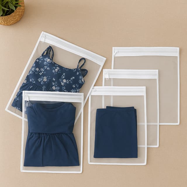 Kit Saquinhos Maternidade Multiuso Organizador Nécessaire Envelope com Zíper