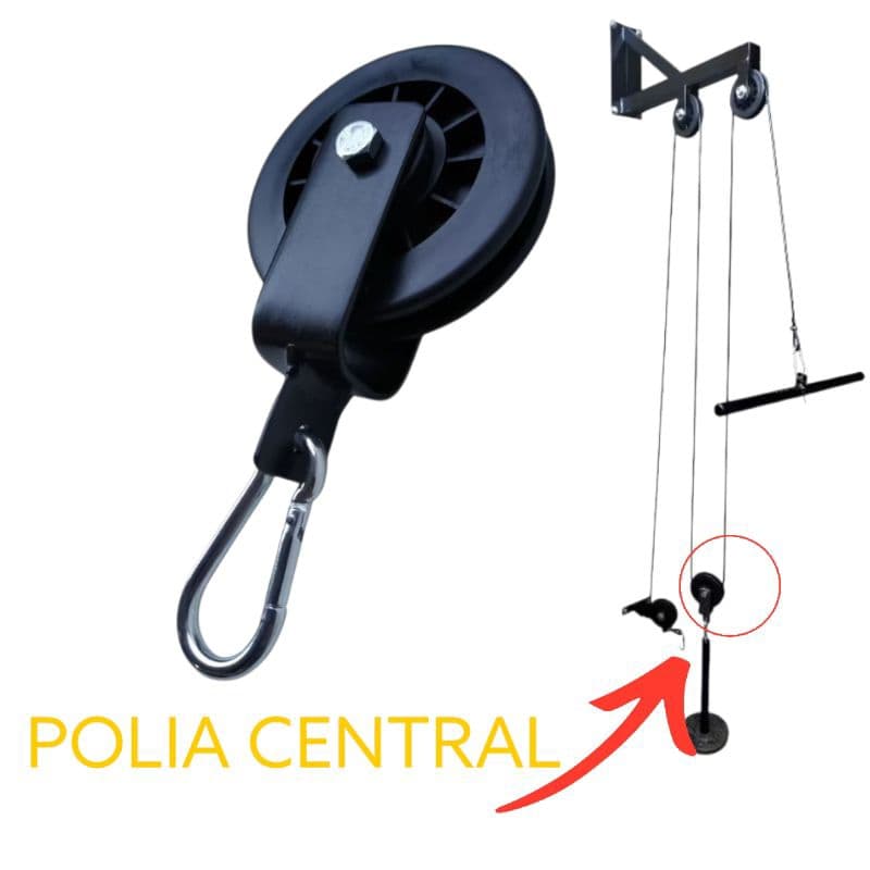 Polia Central Para Mono Cross Over de Parede 150kg Reforçada