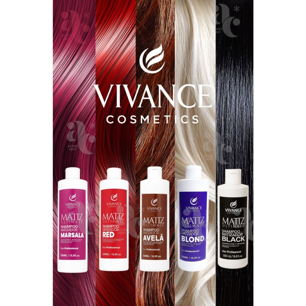 SHAMPOO MATIZADOR VIVANCE COSMETICS 300ML MARSALA-RED-AVELA-BLOND-BLACK