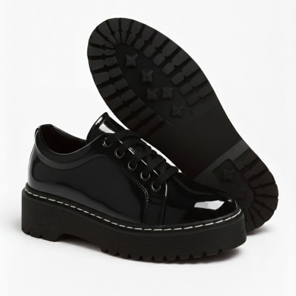 Sapato Feminino Mocassim Feminino Oxford Plataforma Blogueira Sapato Casual