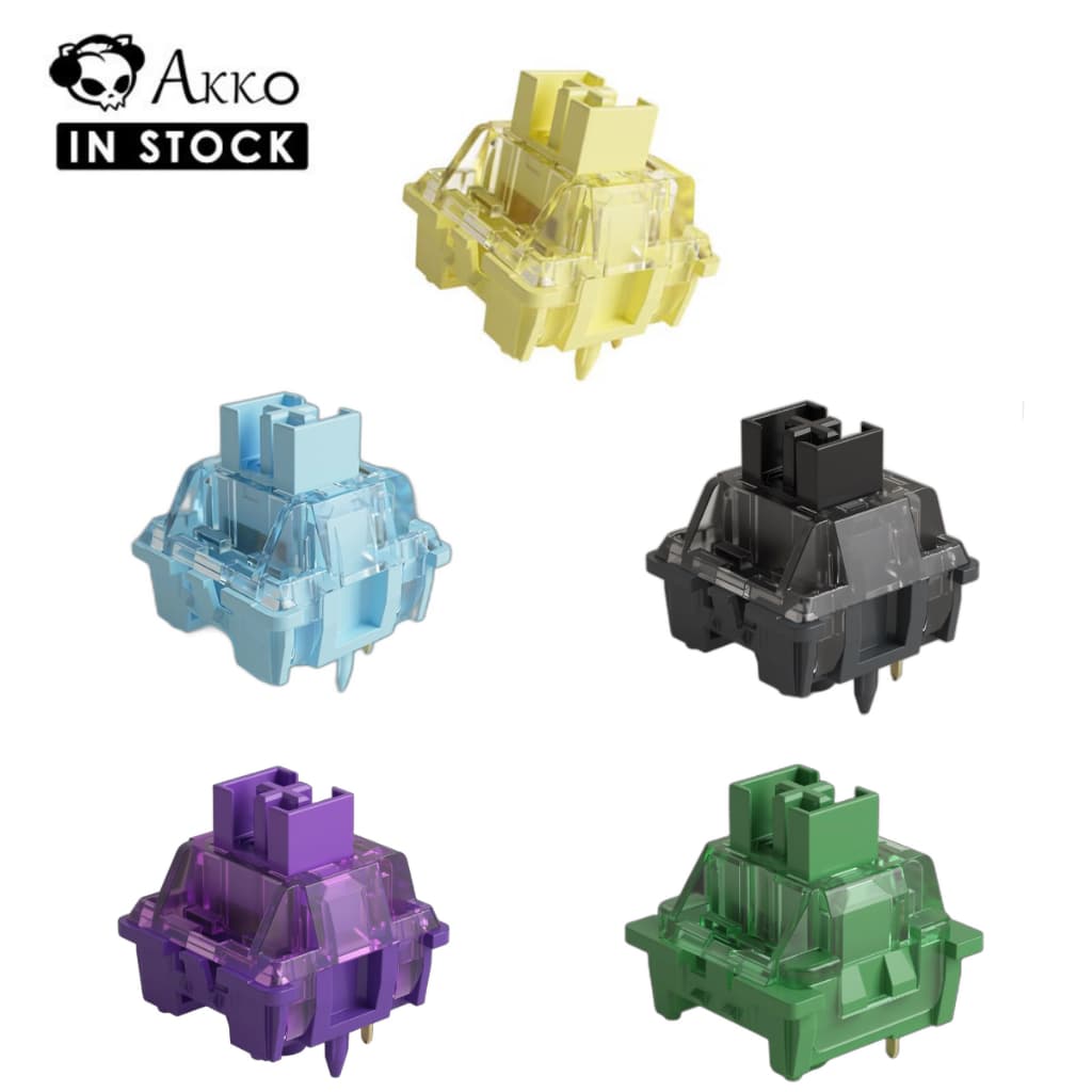 Switch Akko Cream Azul Verde Amarelo Roxo Preto Pro V3 5 Pinos Pré Lubrificado Para Teclado Mecânico