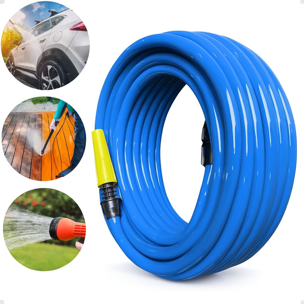 Mangueira de Jardim 50/30/20/15/10/5 Metros Reforçada Lisa Flexivel Mangueiras Para Quintal Borracha