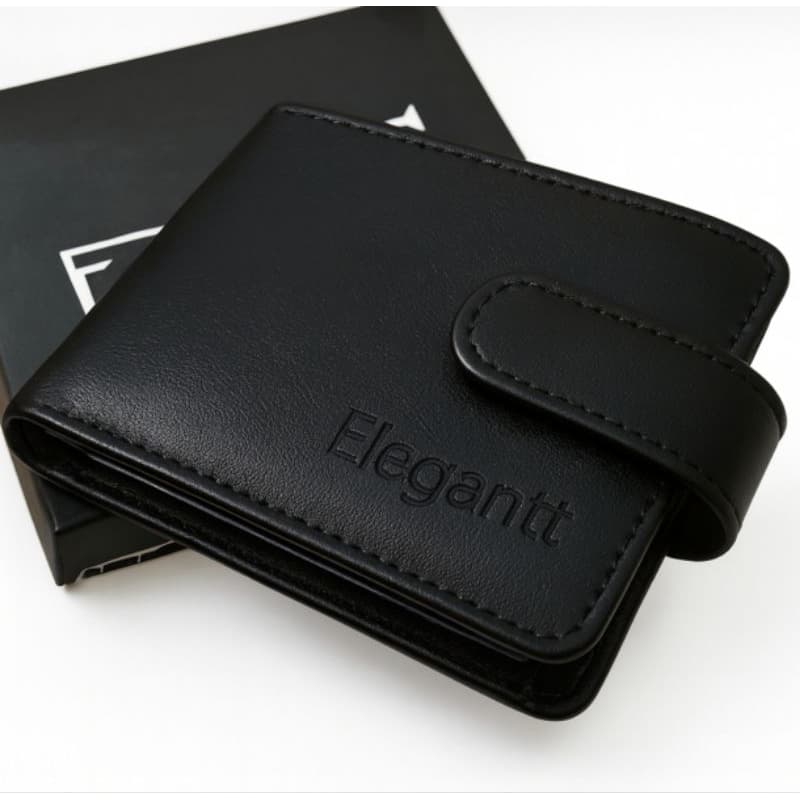 carteira masculina couro 100% Legitimo e Fecho de Pressão com Porta Cartão - Modelo Paris