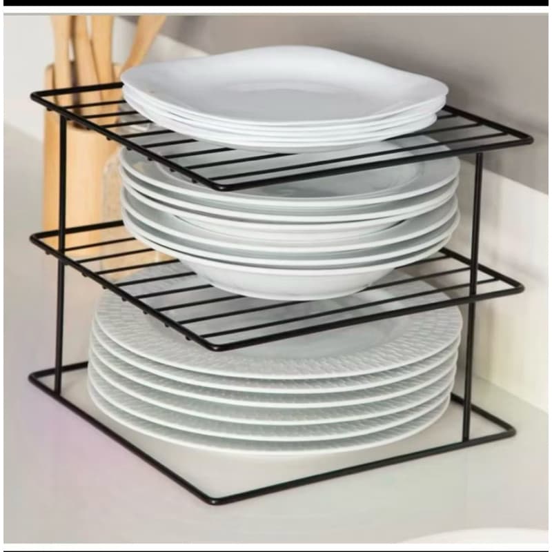 Suporte para Pratos Organizador de Armário 2 andares Aramado Cozinha