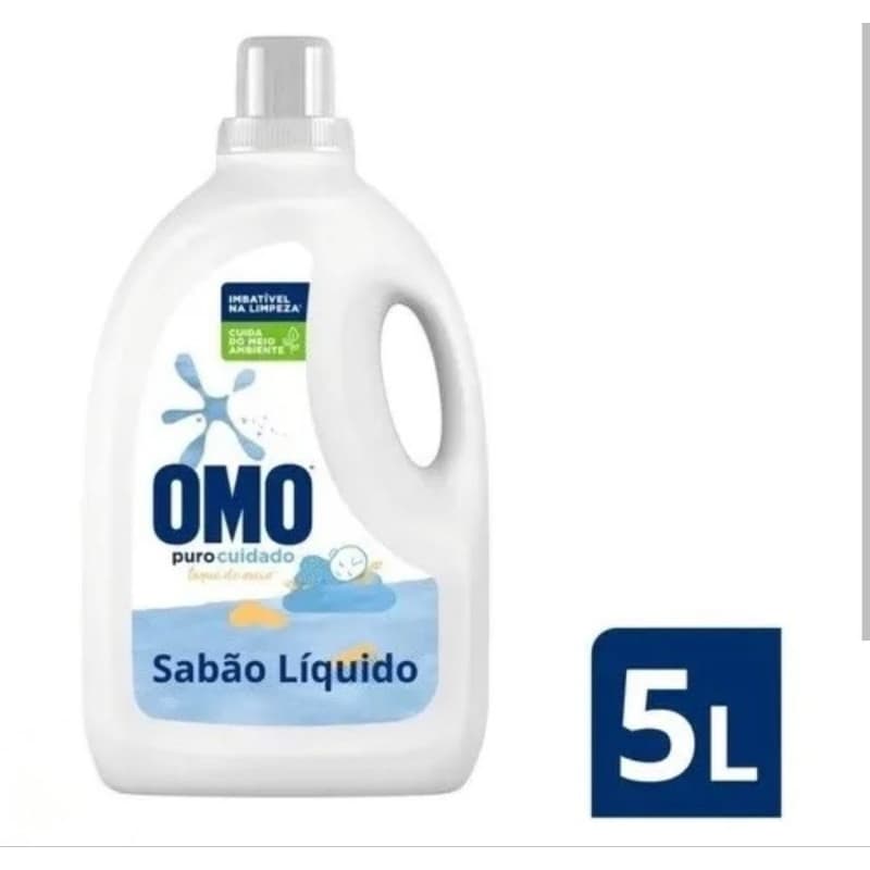 Omo Puro Cuidado 5L Omo Lavegem 5L sabão líquido coala chá branco escolha seu sabão e várias variação escolha