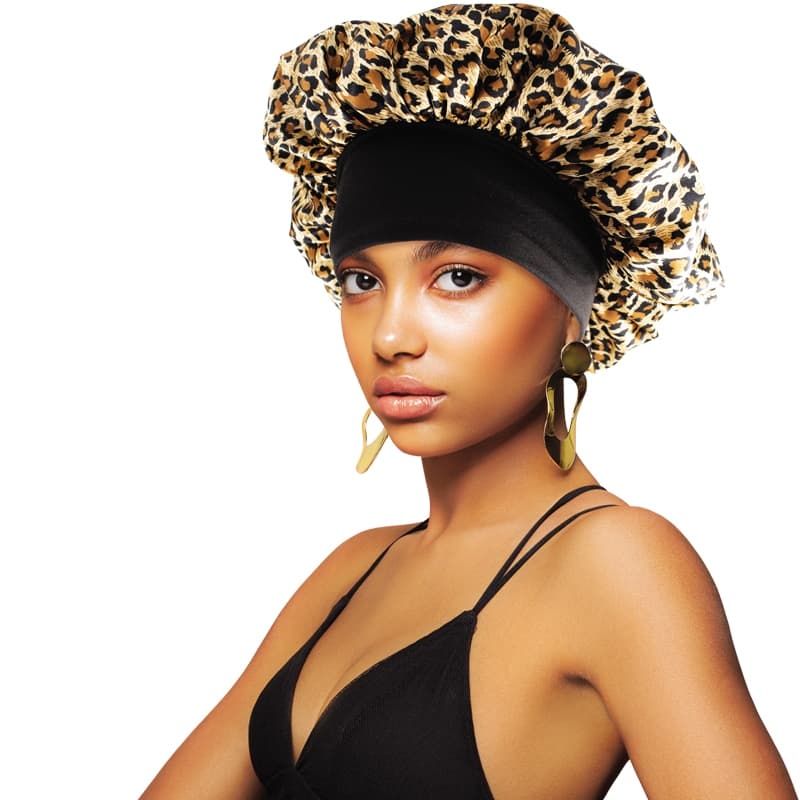 Touca de banho dupla face impermeável, gorro espesso para proteger cabelo