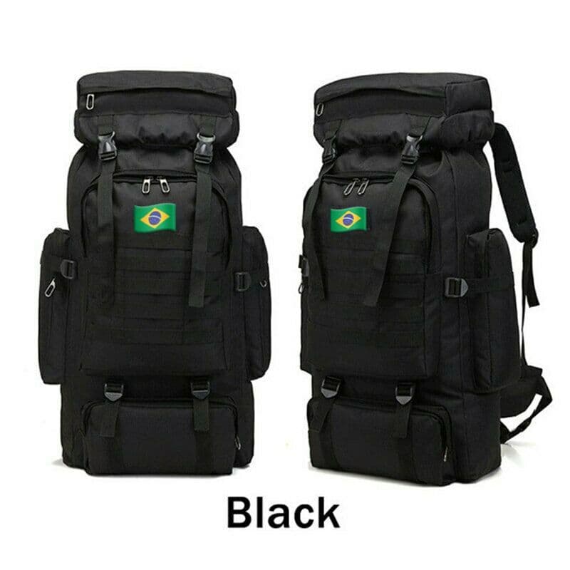 Mochila Camping Militar 80L Impermeável Reforçada Trilha Tática Cargueira Resistente