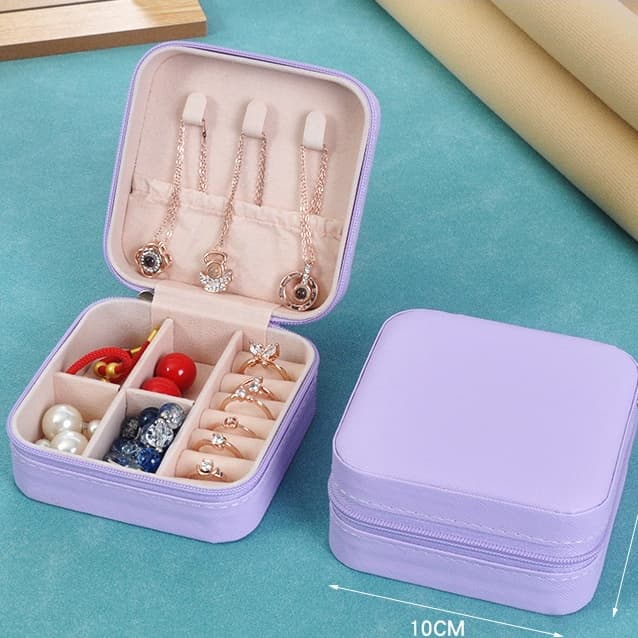 Kit5-20pcs Caixa de joias portátil, bolsa de viagem, caixa de armazenamento, bolsa para anéis