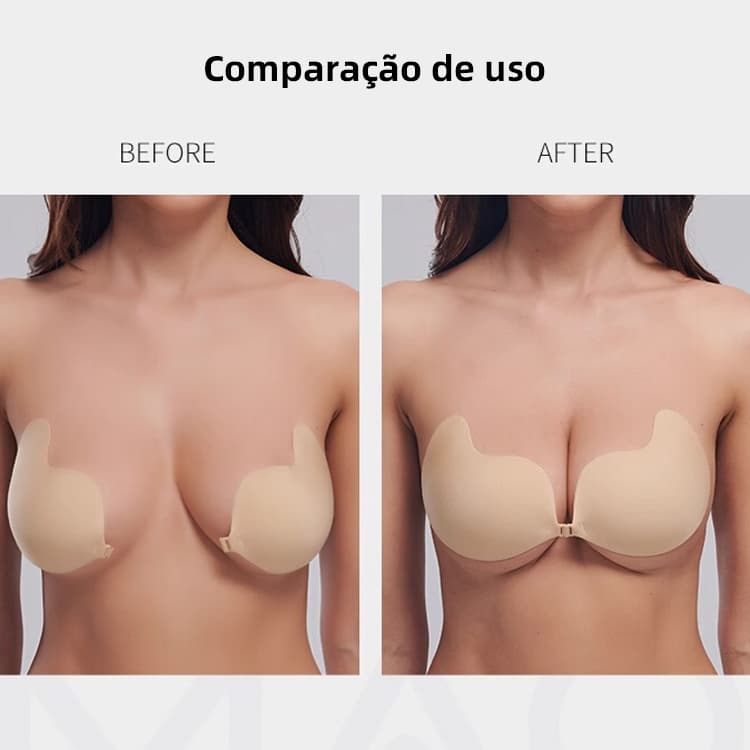 Adesivo de Silicone para Peito em Forma de Manga - Auto-Adesivo Invisível, Levanta Pétalas Sem Alças