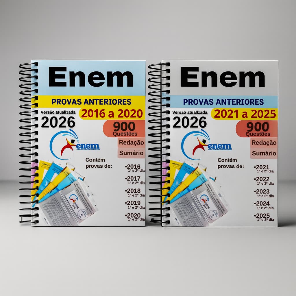 Apostila Enem 2026 Provas e Gabaritos 10 Anos de Questões Anteriores