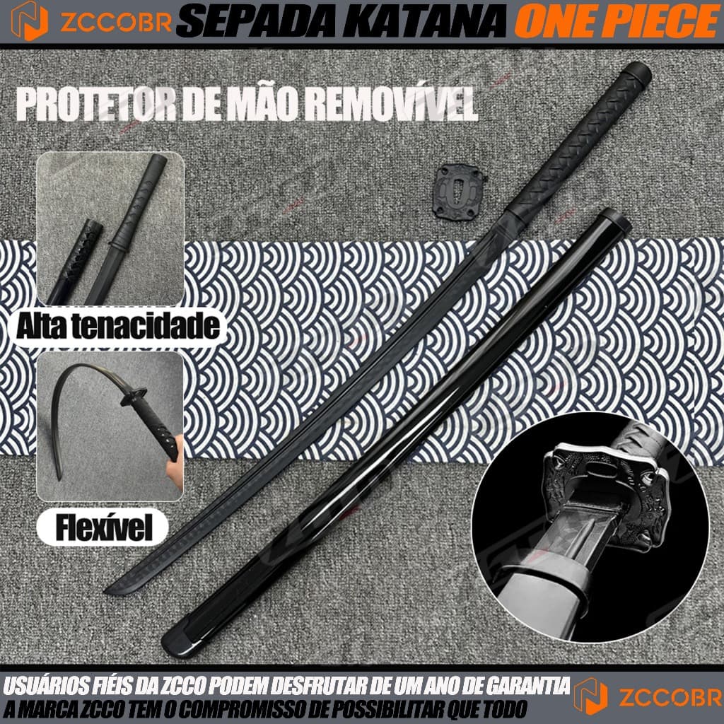 ZCCOBR Espada Katana One Piece Zoro E Embainhado - Plástico 100cm
