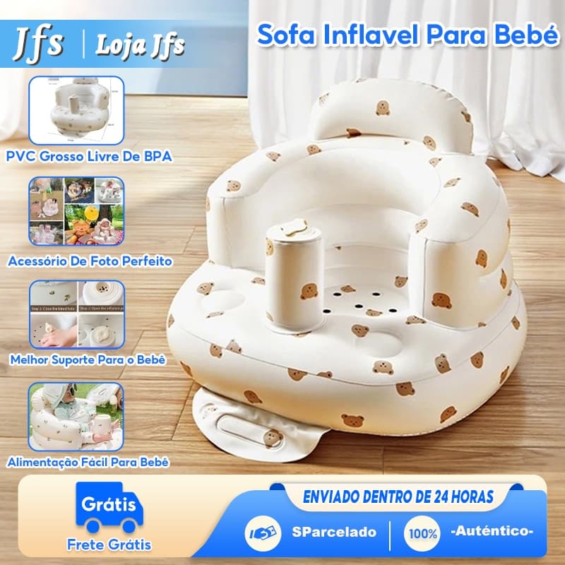 Pressione o Assento Inflável Automático Do Bebê Do Sofá Do Bebê Cadeira Alimentação Bebê