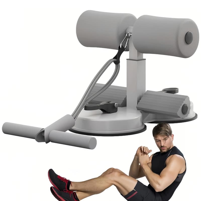 Equipamento auxiliar de abdominais fitness unissex ventosa muscular abdominal dispositivo de pé fixo -V2