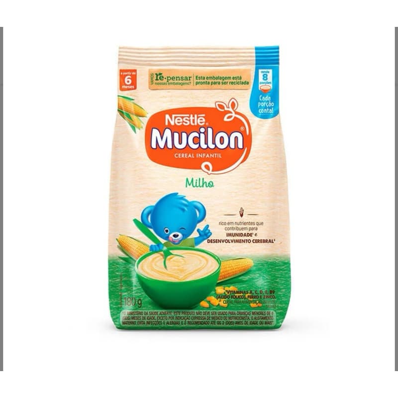 Kit 3 Cereal Infantil Mucilon Milho 180g