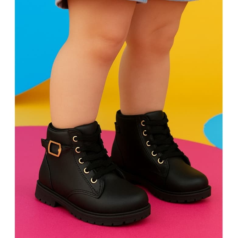 Bota Menina Sapato da Moda do 24 ao 33 conforto estilo coturno Tendencias 2026