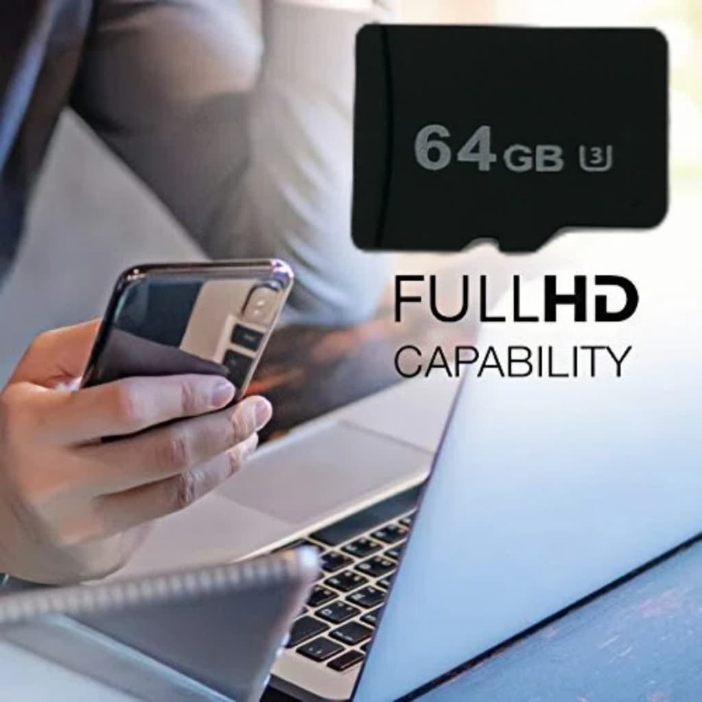 Cartão de Memória MicroSD 64GB para Camera de Segurança Eletrônica