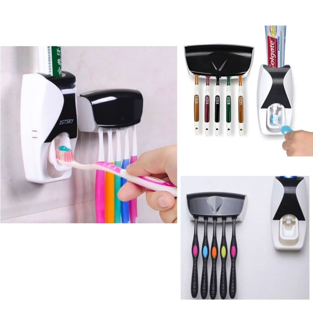 Dispenser de Creme Dental Pasta de Dente Suporte Escova Dente A PRONTA ENTREGA