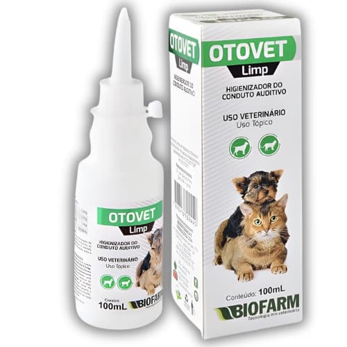 Biofarm Otovet Limp – Solução Otológica Para Tratamento e Prevenção de Otite em Pets