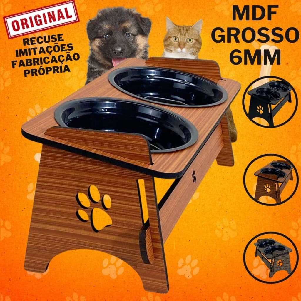 Comedouro  Bebedouro  Pet Suspenso Para Cães e Gatos Elevado Com TAMPAS