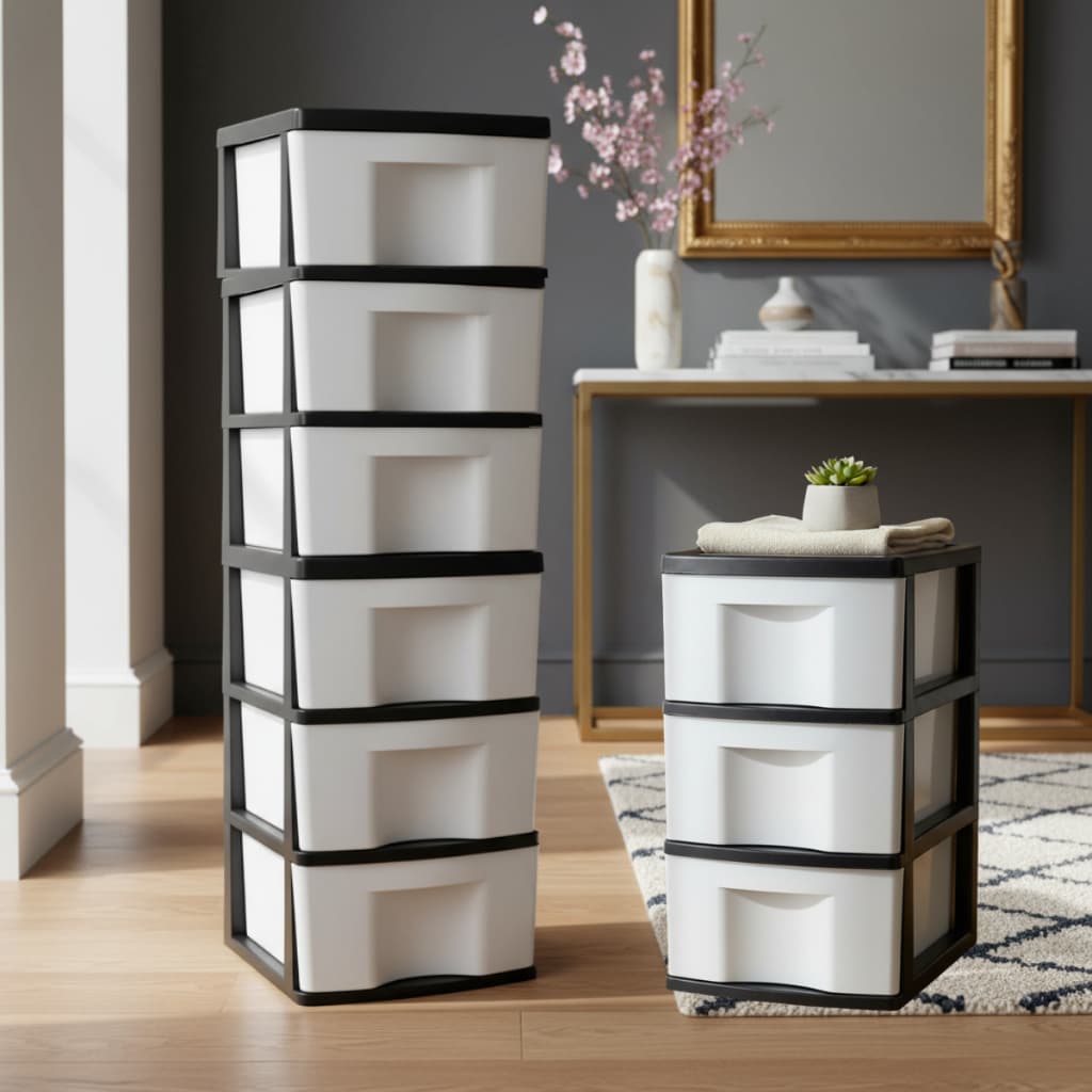 Organizador Multiuso Gaveteiro de Chão Branco Muito Resistente p/ Quarto Escritório Banheiro 🗄️✨