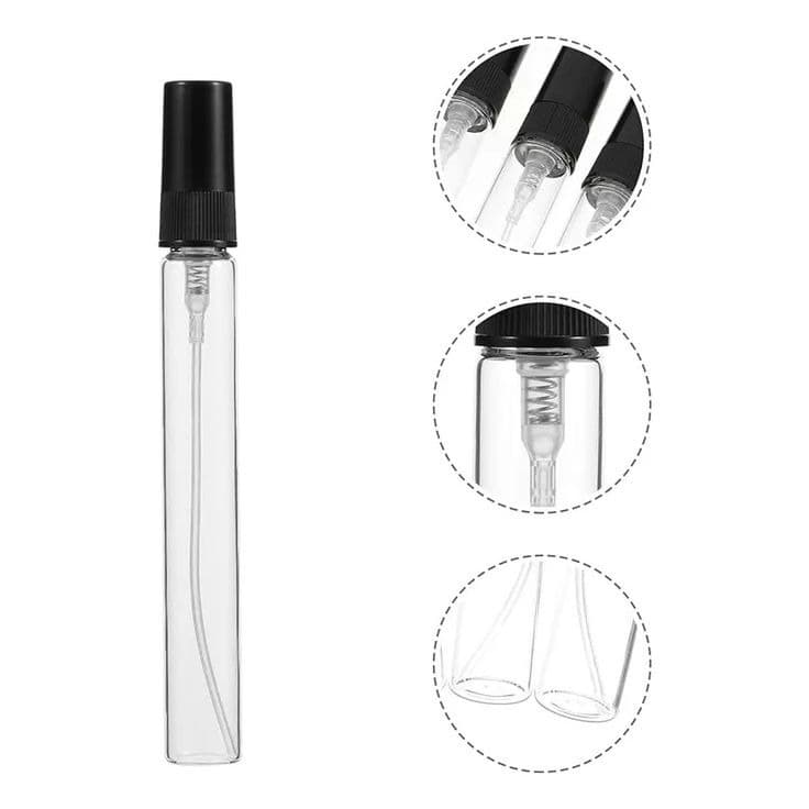 2- Frascos Provador  de Plástico 10ml Com Válvula Rosca Spray