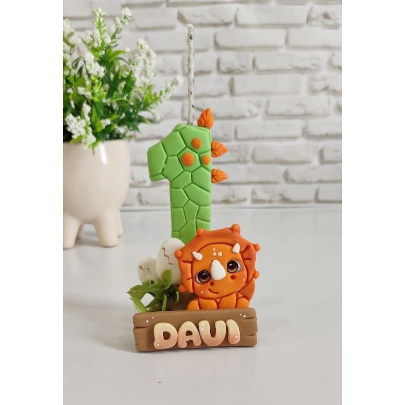 Vela de aniversário Dino baby Fofinho