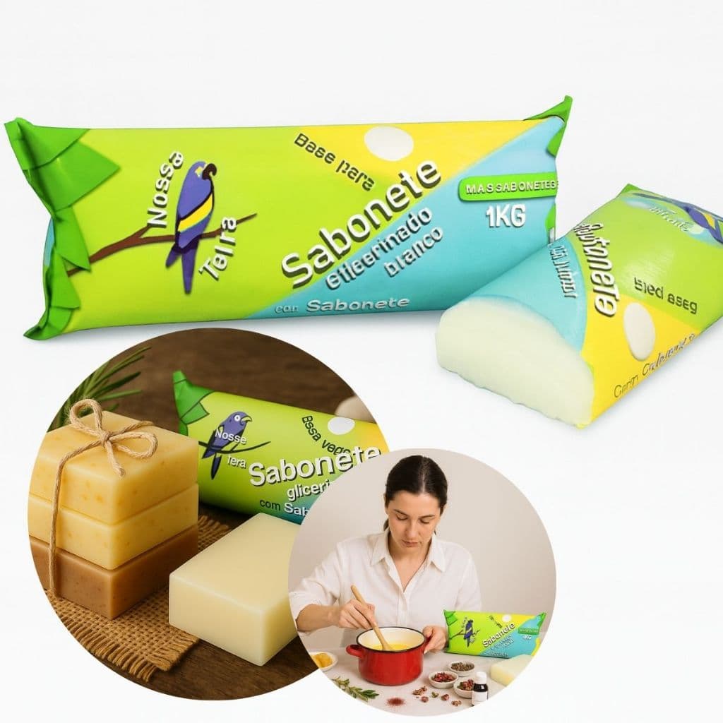 Base Glicerina Glicerinada Perolada Para Sabonete - Nossa Terra 1Kg