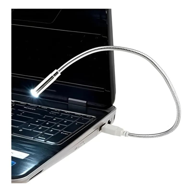 Mini Luminária Flexível Led USB 37cm H100 Para Notebook PC e Leitura de Livros - Linalife