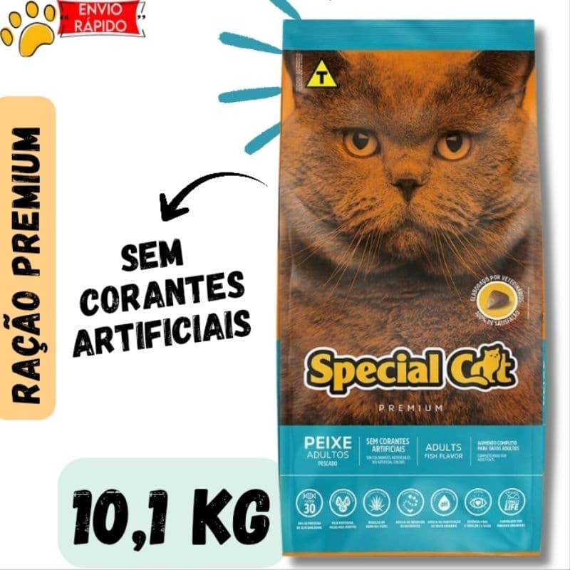 Ração Special Cat Premium Gatos Adultos sabor Peixe 10.1Kg