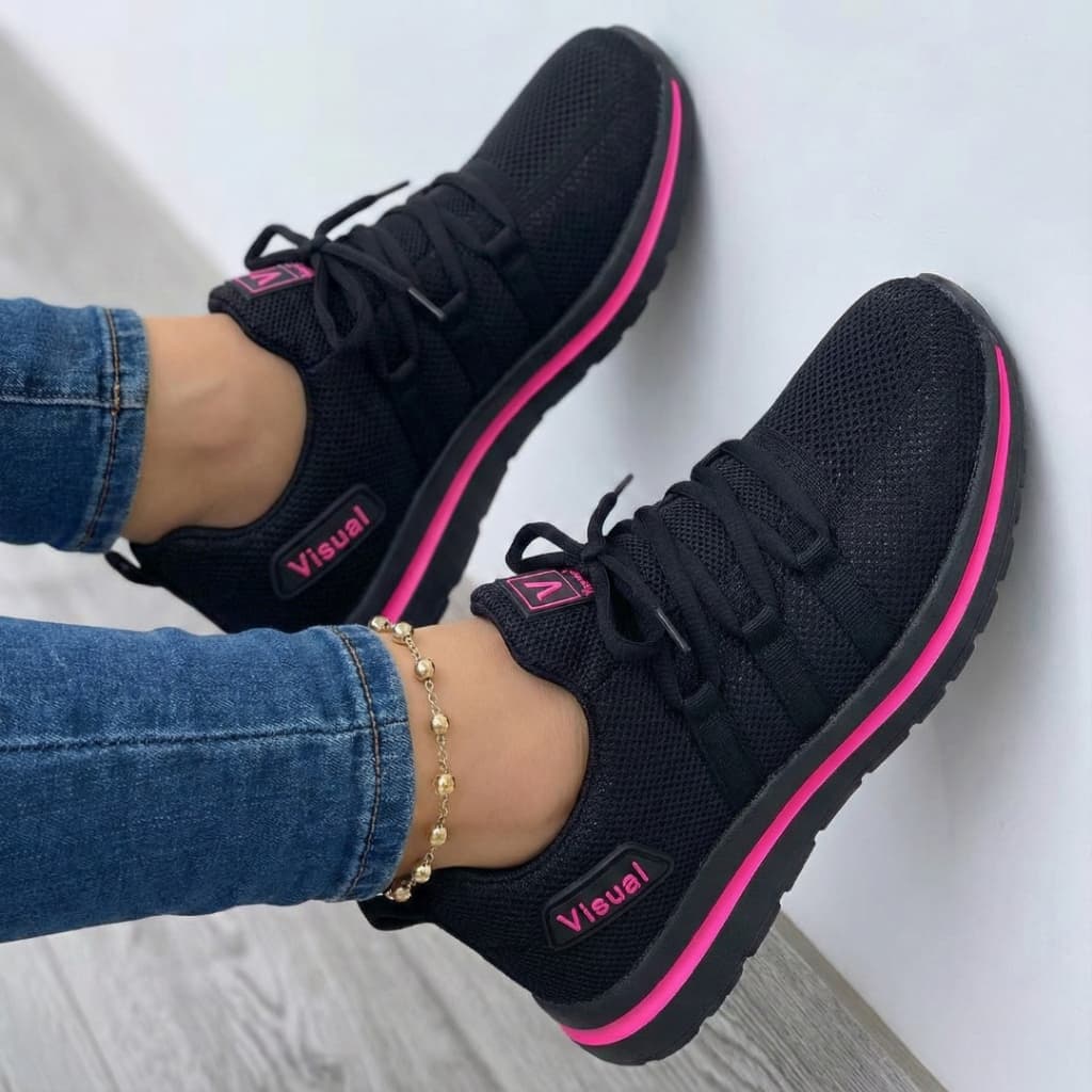 Tênis Feminino Esportivo Super Leve e Macio Ideal p/ Academia Corrida Caminhada Confortável 34 ao 39